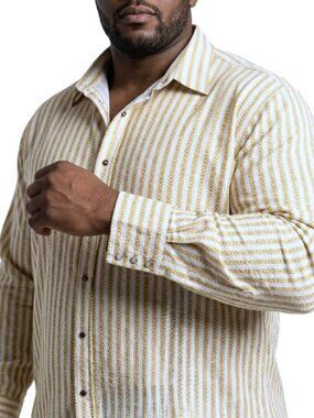 SYNRGY Men's Button-Down Shirt. Plus Size 4XLT